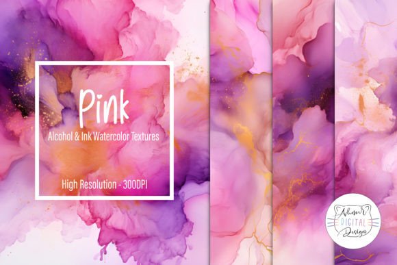 Download Pink Alcohol &amp; Ink Watercolor Textures - Ink Collection