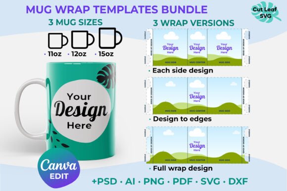 Download 11oz 12oz 15oz Mug Wrap Canva Template - Premium Resources
