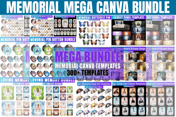 Download Memorial Mega Bundle Canva Template - Premium Bundle