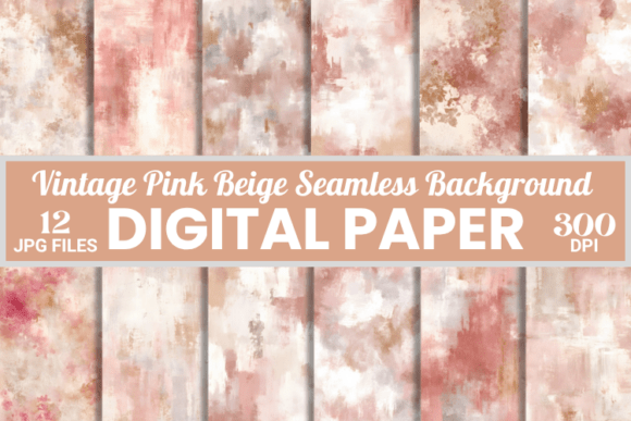 Download Vintage Pink Beige Texture Digital Paper - Ink Collection