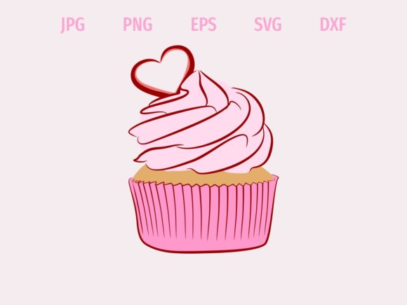 Download Pink Love Cupcake - Ink Collection