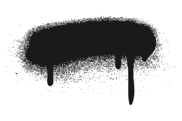 Download Black Ink Spray Stain. Grungy Brush Stro - Ink Collection