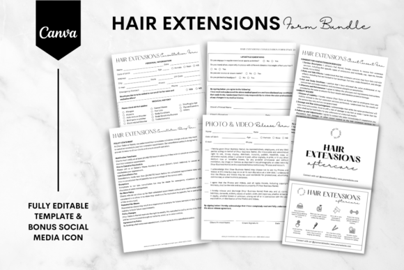 Download Hair Extensions Bundle Forms Template 2 - Template Collection