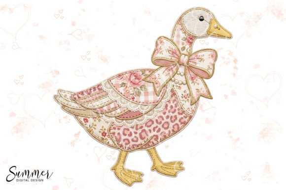 Download Coquette Pink Goose Fabric Patchwork PNG - Ink Collection