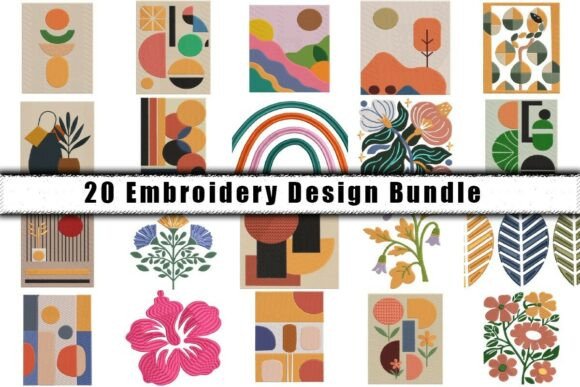 Download Modern Floral Embroidery Bundle - Modern Collection
