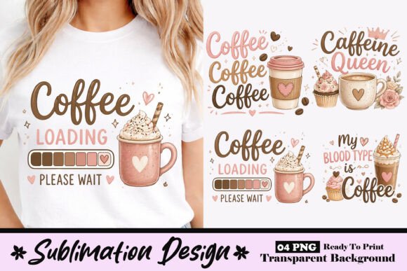 Download Coffee Loading Cute Pink Coffee Lover - Ink Collection