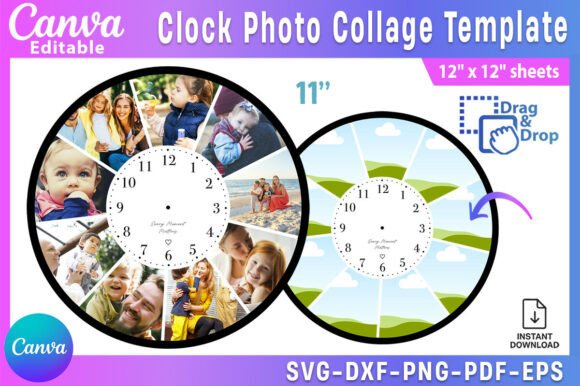 Download Clock Photo Collage Template - Premium Resources