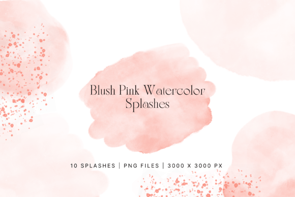 Download Blush Pink Watercolor Splash, Splatter - Ink Collection