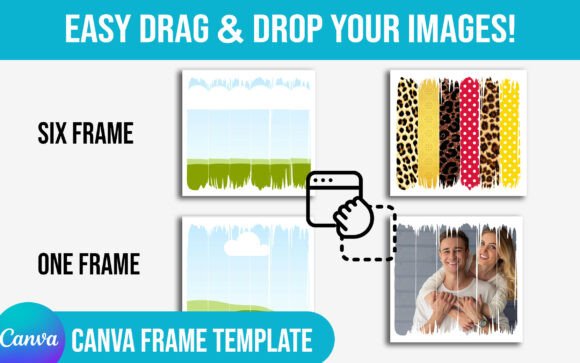 Download Brushstrokes Canva Frame Template - Premium Resources