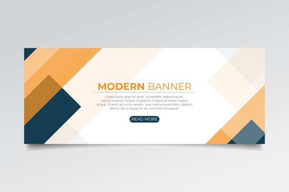 Download Abstract Banner with Modern Shapes - Modern Collection