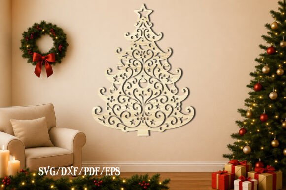 Download Christmas Tree Mandala Laser Cut SVG - Christmas tree Collection