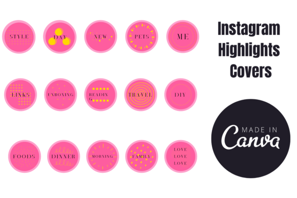 Download Pink &amp; Yellow Instagram Highlights Cover - Ink Collection