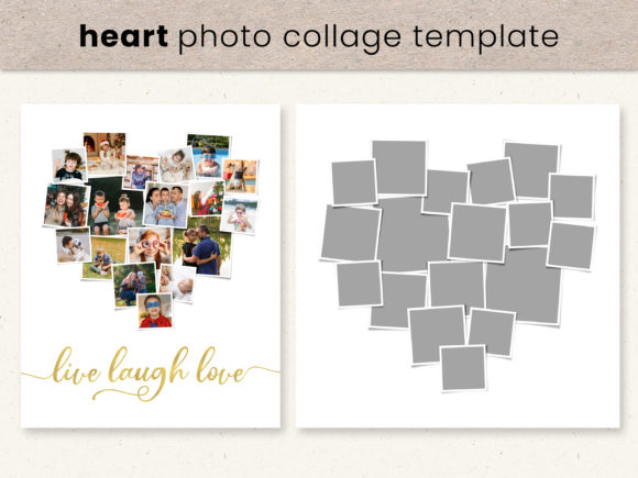 Download Heart Photo Collage Template - Template Collection