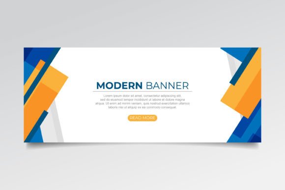 Download Abstract Banner with Modern Shapes - Modern Collection