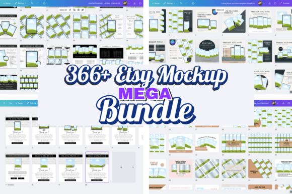 Download 300+ Canva Etsy Mockup Template Bundle - Premium Resources